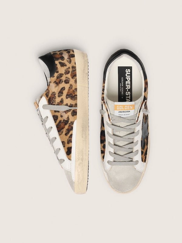 Women's Super-Star in leopard print leather - Image 4