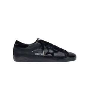 Golden Goose Super Star in Black Nappa With Black Suede Star And Heel Tab