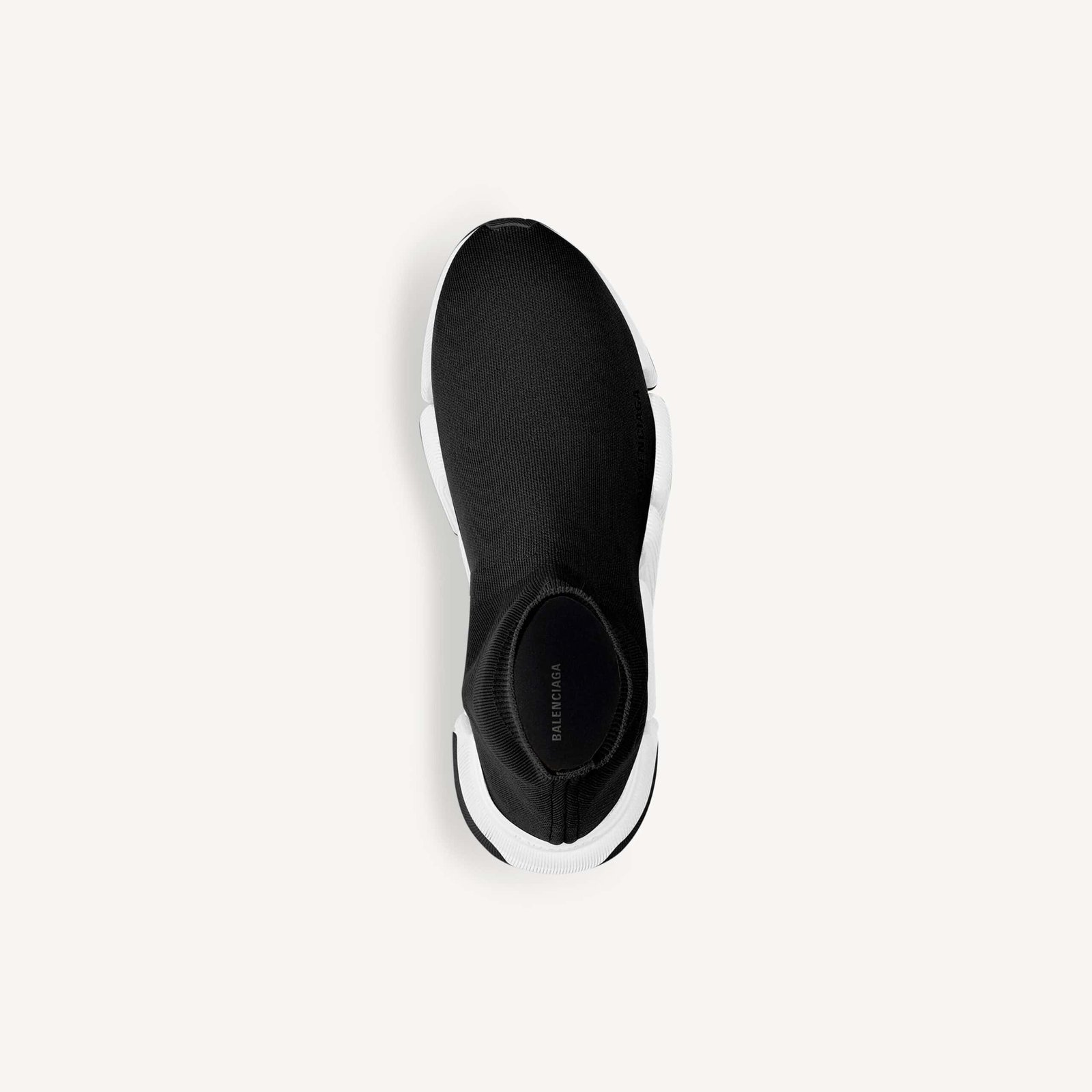 Balenciaga Speed 2.0 Recycled Knit Sneaker With Bicolor Sole in Black/white - Image 5