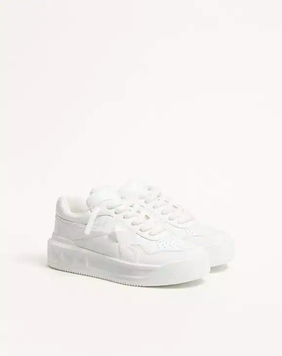 Valentino One Stud Xl Nappa Leather Low-Top Sneaker White - Image 5