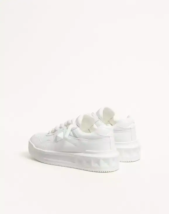 Valentino One Stud Xl Nappa Leather Low-Top Sneaker White - Image 3