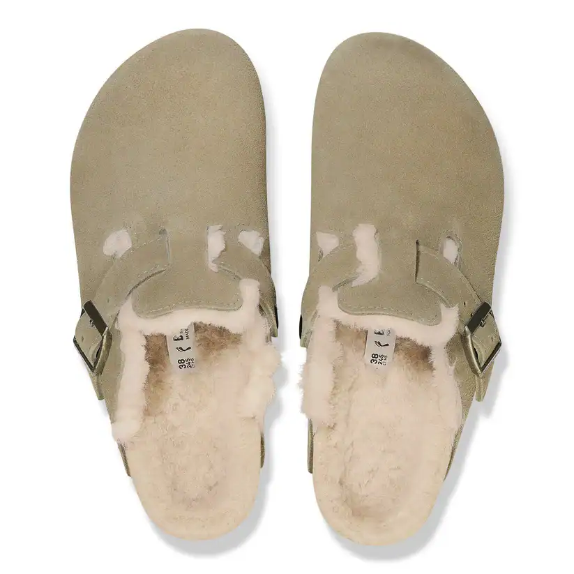 Birkenstock Boston Shearling Suede|Taupe - Image 5
