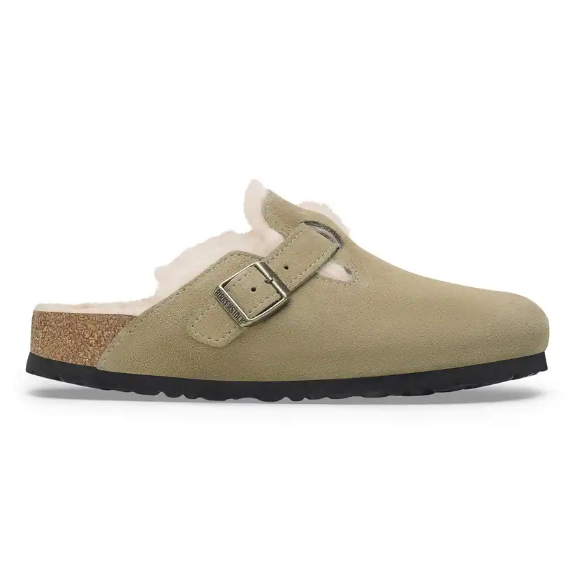 Birkenstock Boston Shearling Suede|Taupe - Image 6