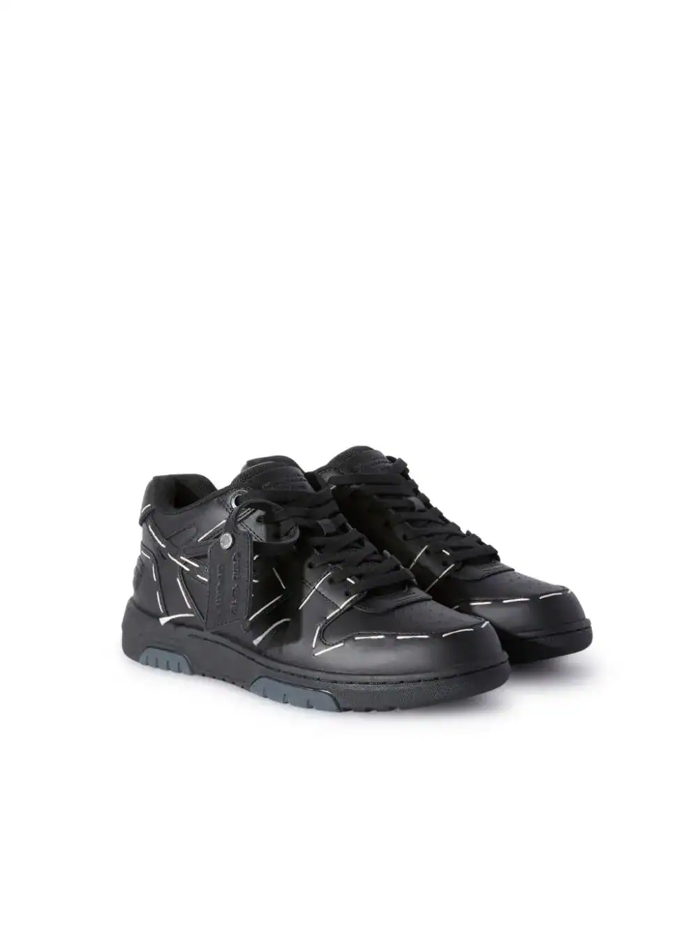 Off-White Out Of Office low-top sneakers with sartorial stitching in leather.