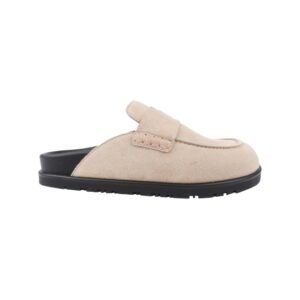 Hermès Go Mules In Beige Suede Calfskin