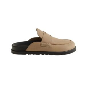 Hermès Go Mules In Beige Suede, A Slip-On Style Featuring