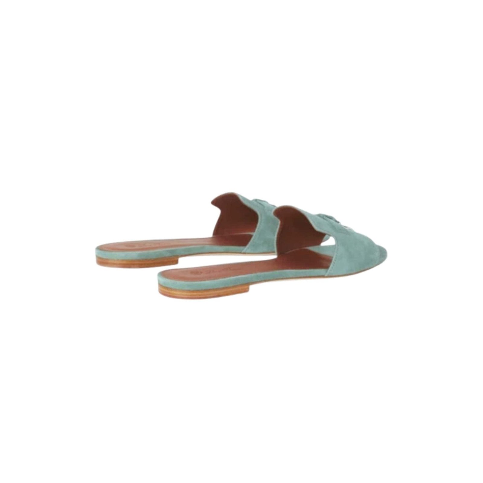Loro Piana Summer Charms Sandal Suede Goatskin Camu Blue - Image 3