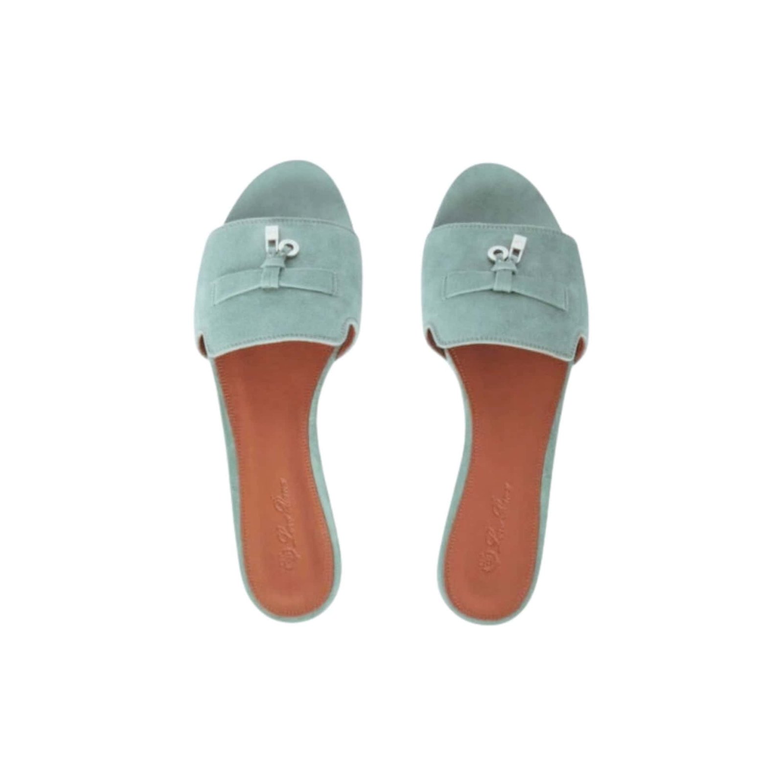 Loro Piana Summer Charms Sandal Suede Goatskin Camu Blue - Image 4