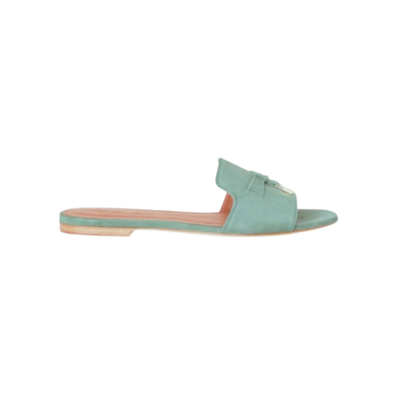 Loro Piana Summer Charms Sandal Suede Goatskin Camu Blue