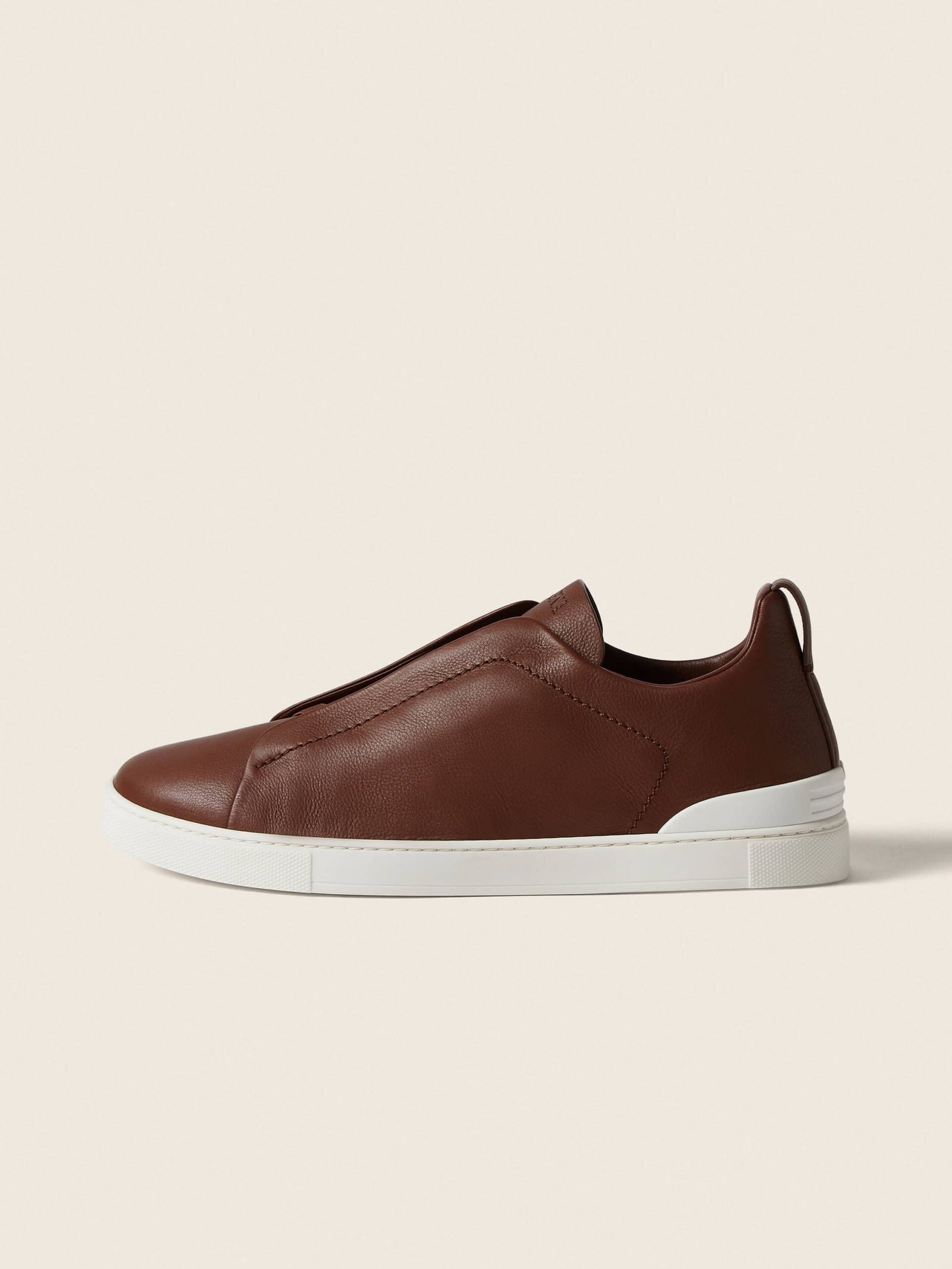 Zegna Almond Brown Triple Stitch™ SECONDSKIN Sneakers - Image 2