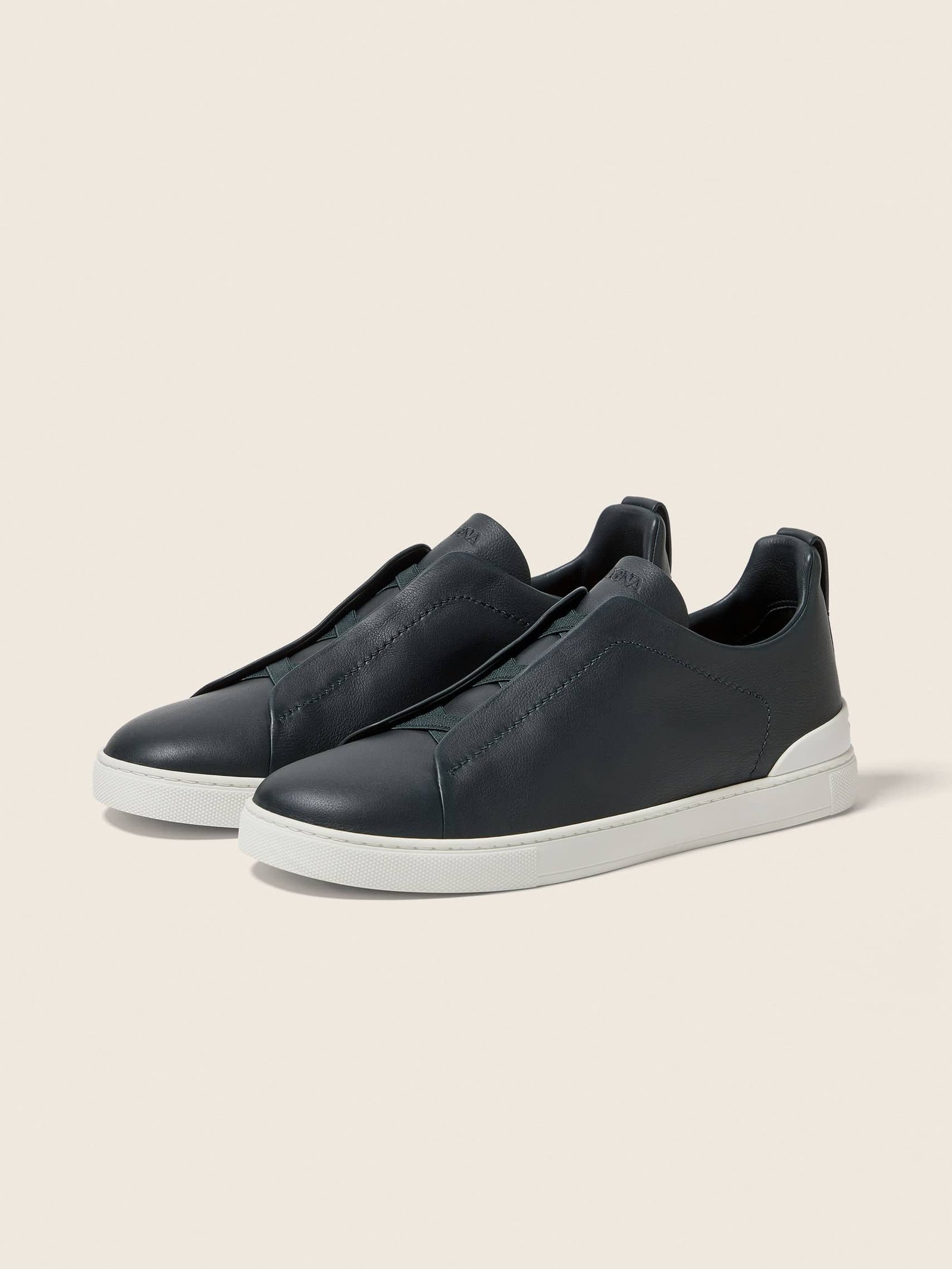 Zegna Dark Green Triple Stitch™ SECONDSKIN Sneakers - Image 3