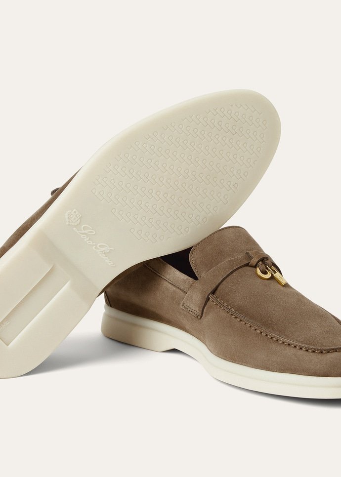 Loro Piana Summer Charms Walk Loafer Suede Antique Brown - Image 7