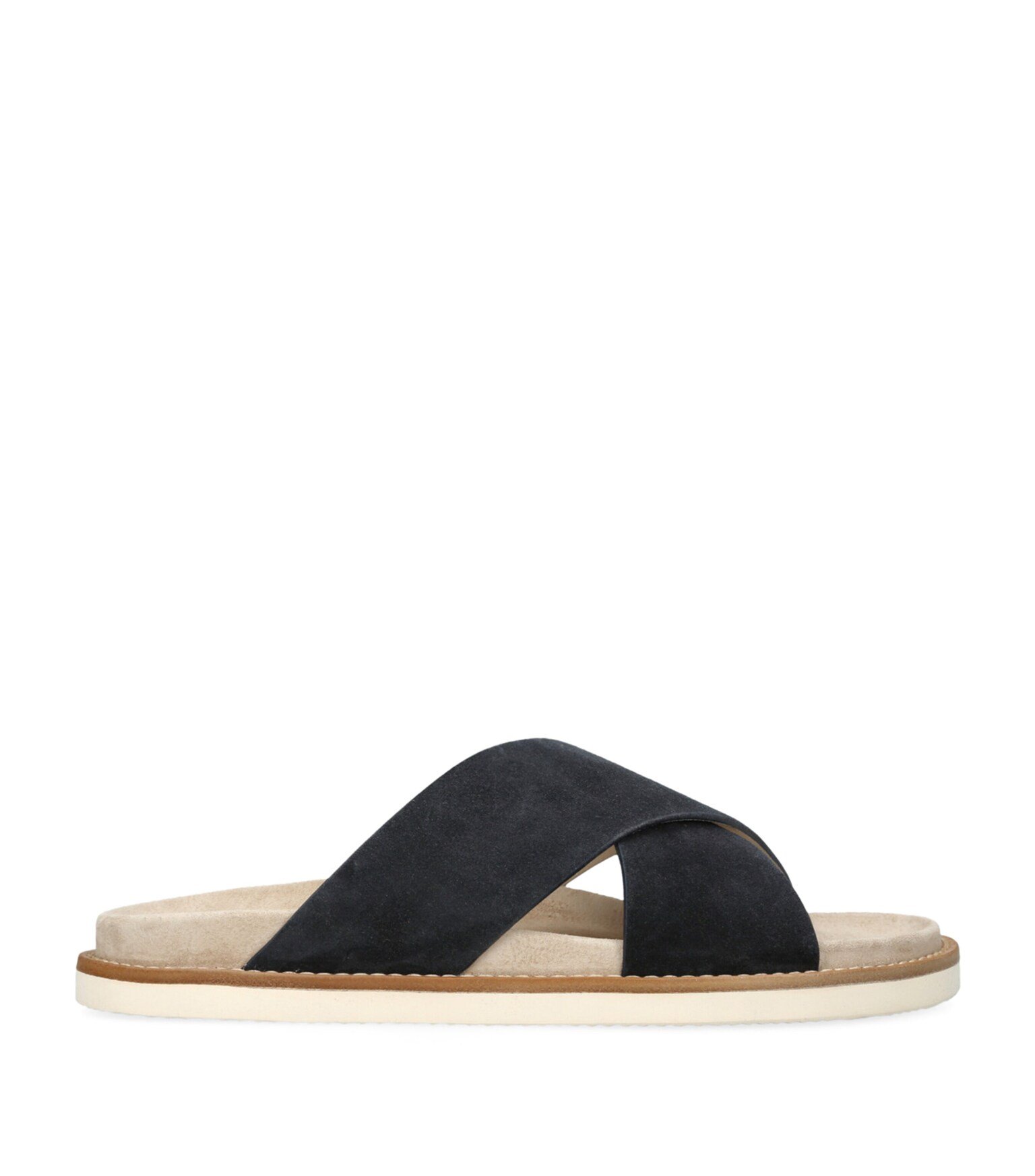Brunello Cucinelli Black Suede Crossover Sandals - Image 2