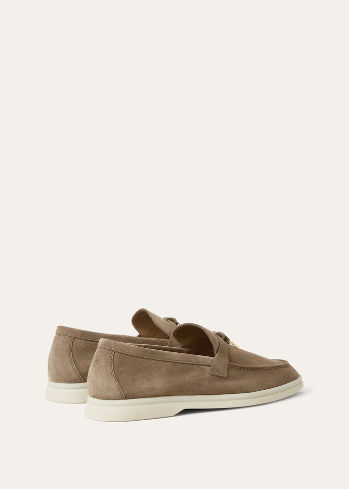 Loro Piana Summer Charms Walk Loafer Suede Antique Brown - Image 4