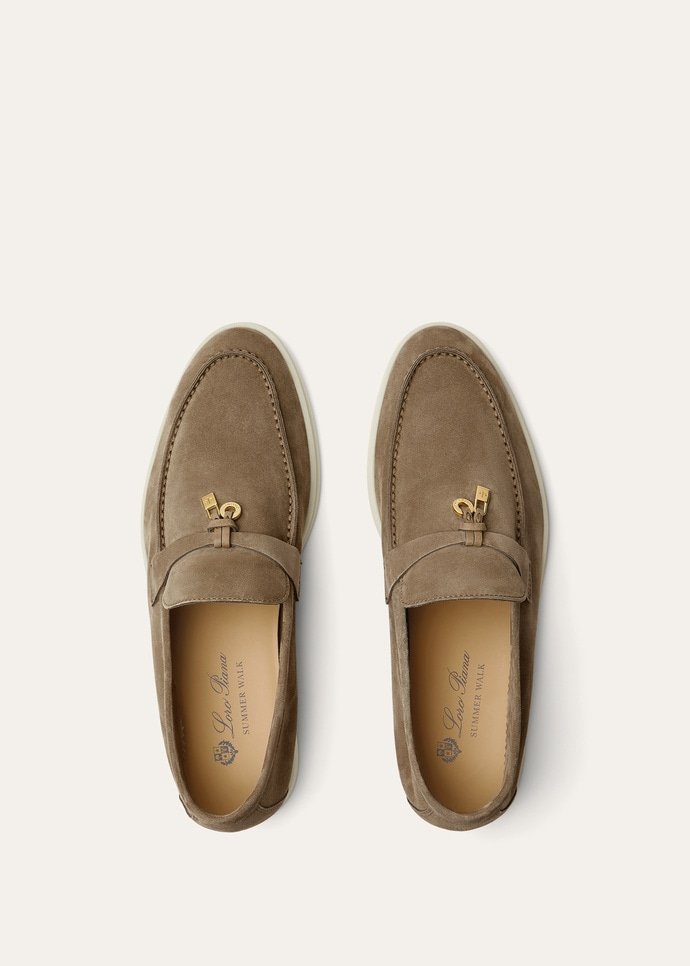 Loro Piana Summer Charms Walk Loafer Suede Antique Brown - Image 6