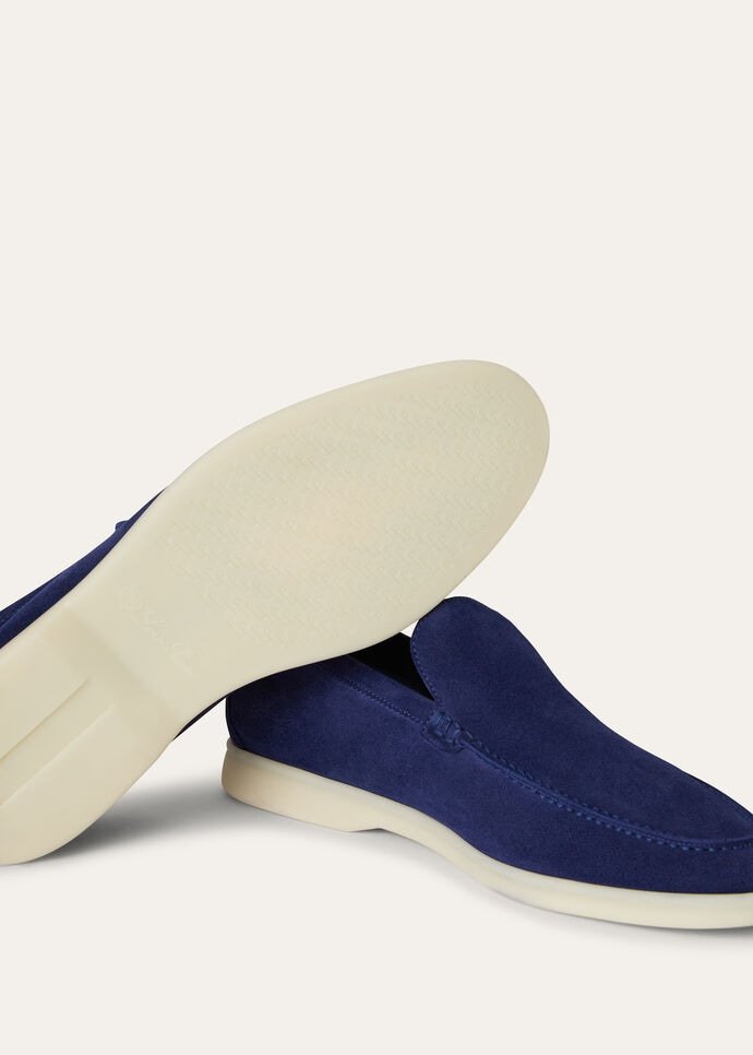 Loro Piana Summer Walk Loafer Suede Indaco (W12S) - Image 6
