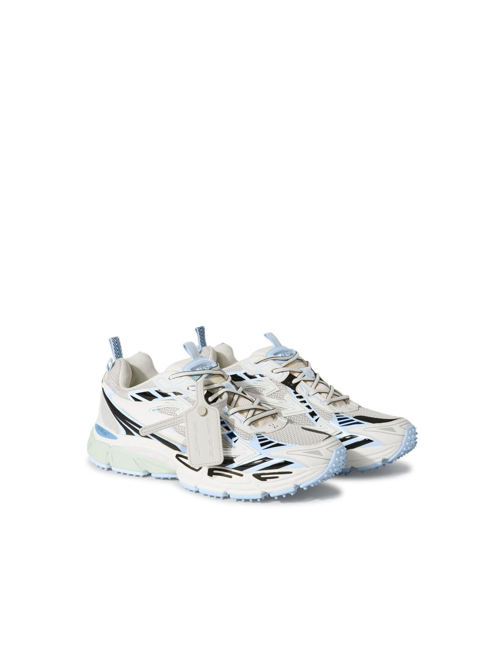 Off-White Be Right Back Suede Sneakers WHITE-LIGHT BLUE - Image 3