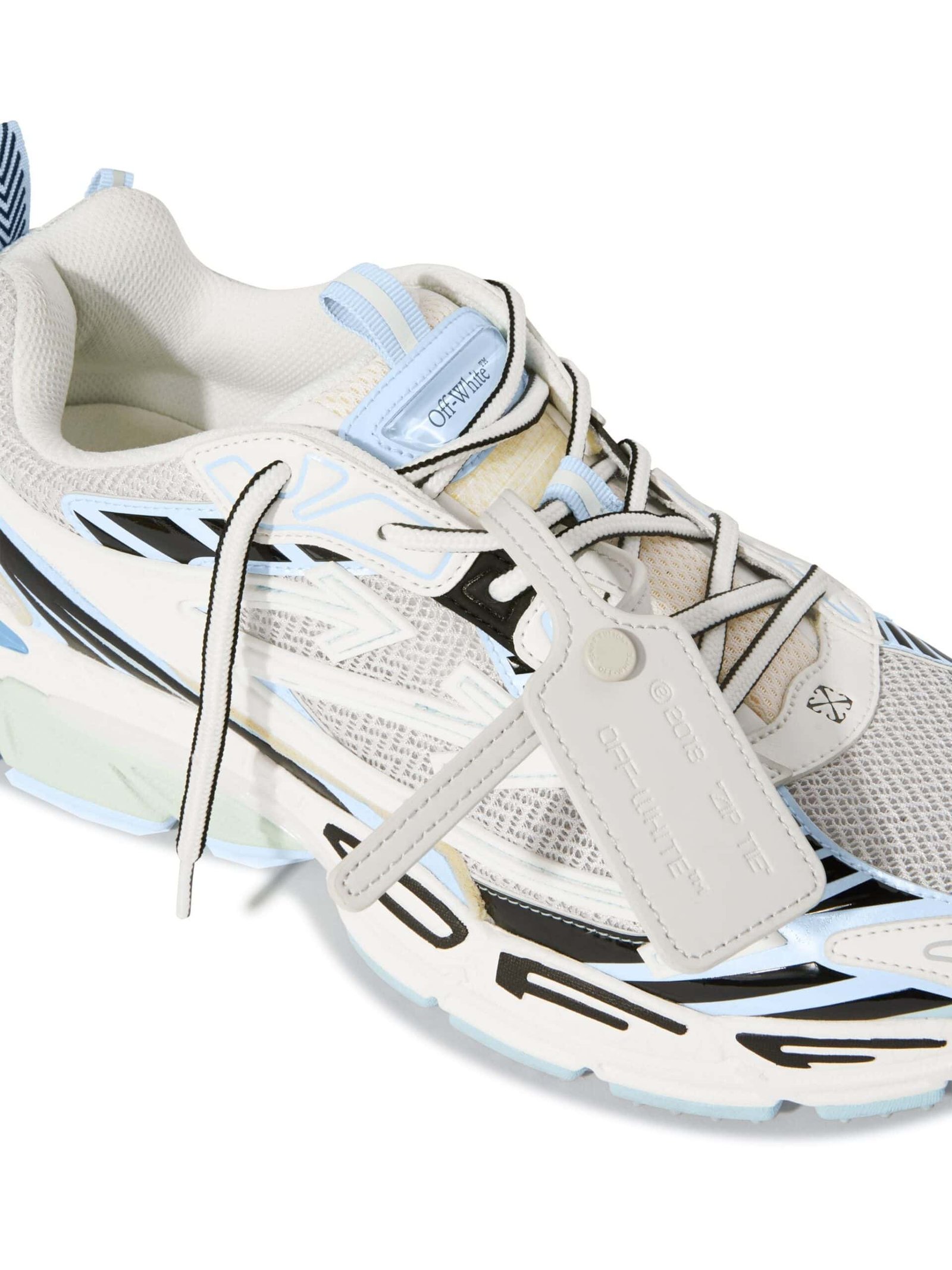 Off-White Be Right Back Suede Sneakers WHITE-LIGHT BLUE - Image 5