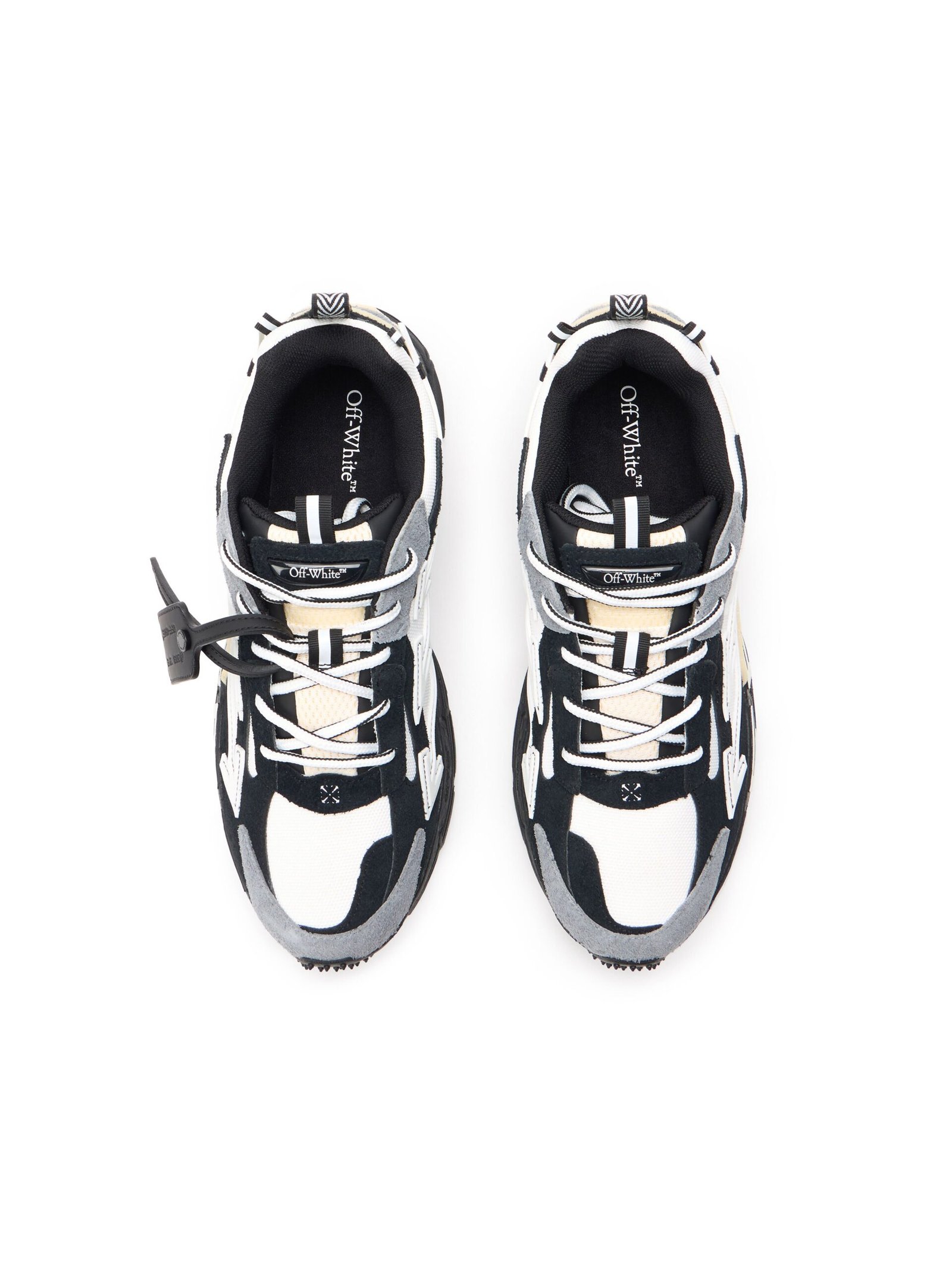 Off-White Be Right Back Suede Sneakers WHITE/BLACK - Image 4