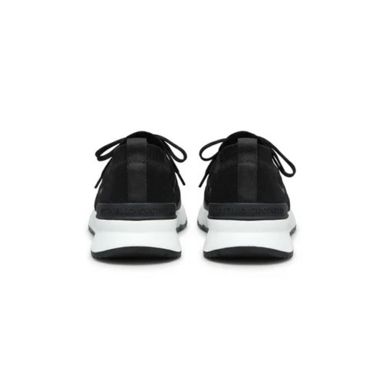 Brunello Cucinelli Techno Cotton Knit Runners With Heat-Bonded Details Black - Image 5