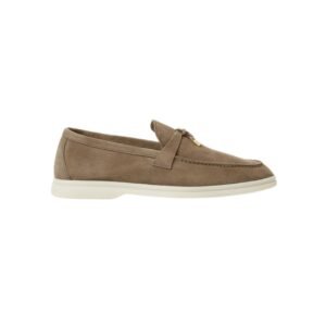 Loro Piana Summer Charms Walk Loafer Suede Antique Brown