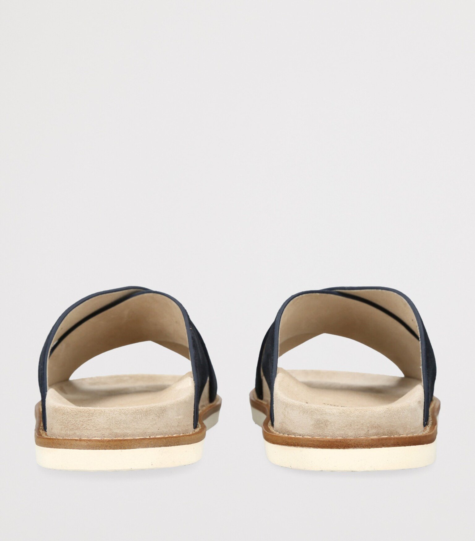 Brunello Cucinelli Black Suede Crossover Sandals - Image 5