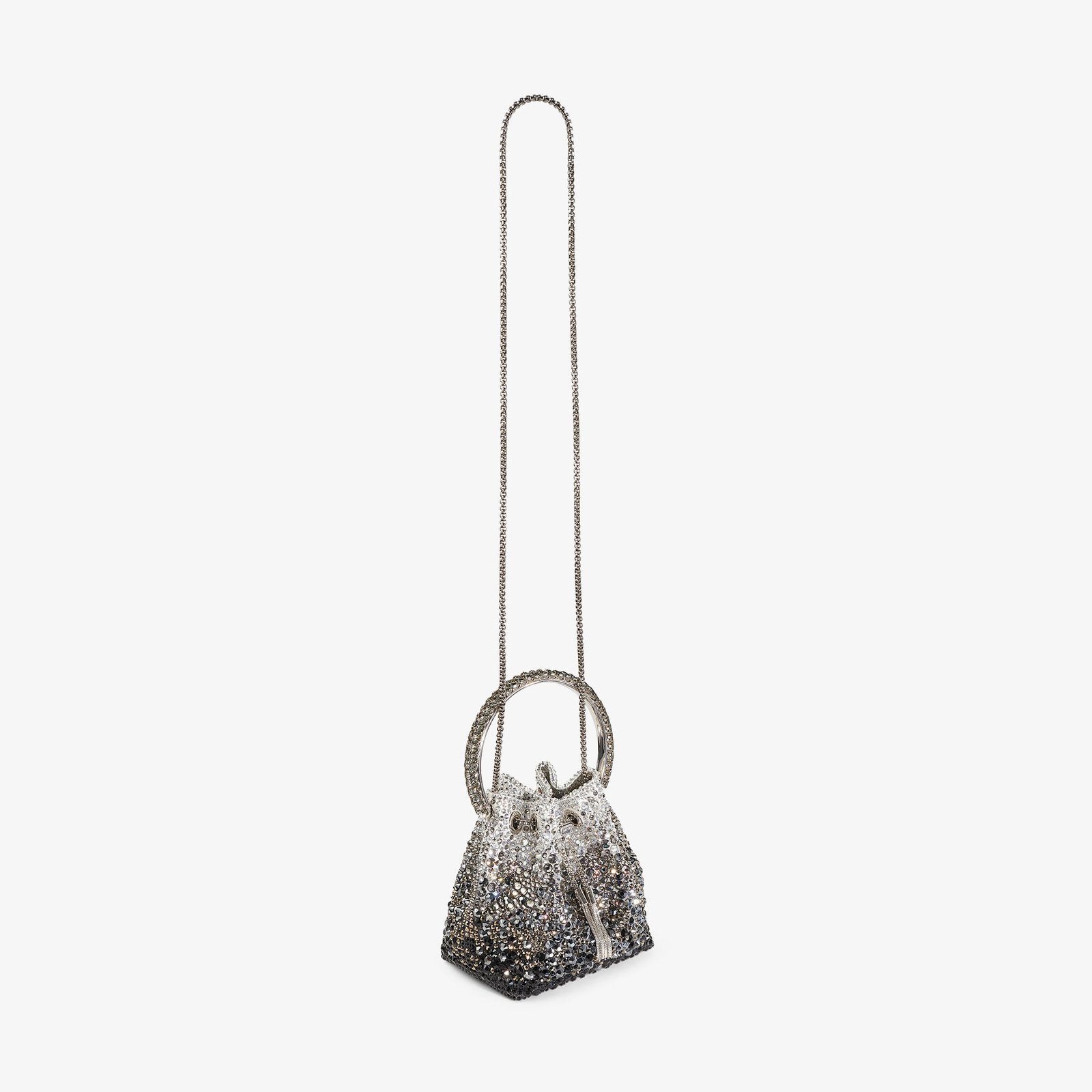 Jimmy Choo Bon Bon Black Satin Bag with Crystals - Image 6