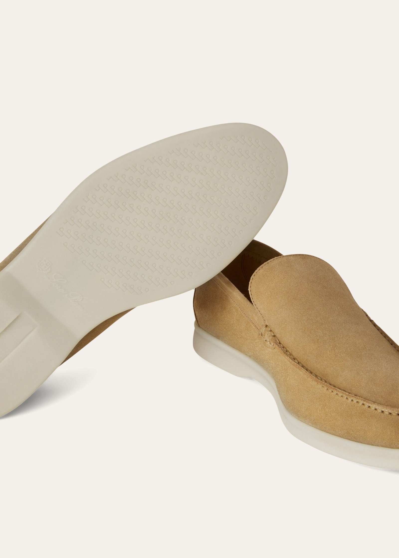 Loro Piana Summer Walk Loafer Suede Light Wood Smoke - Image 7