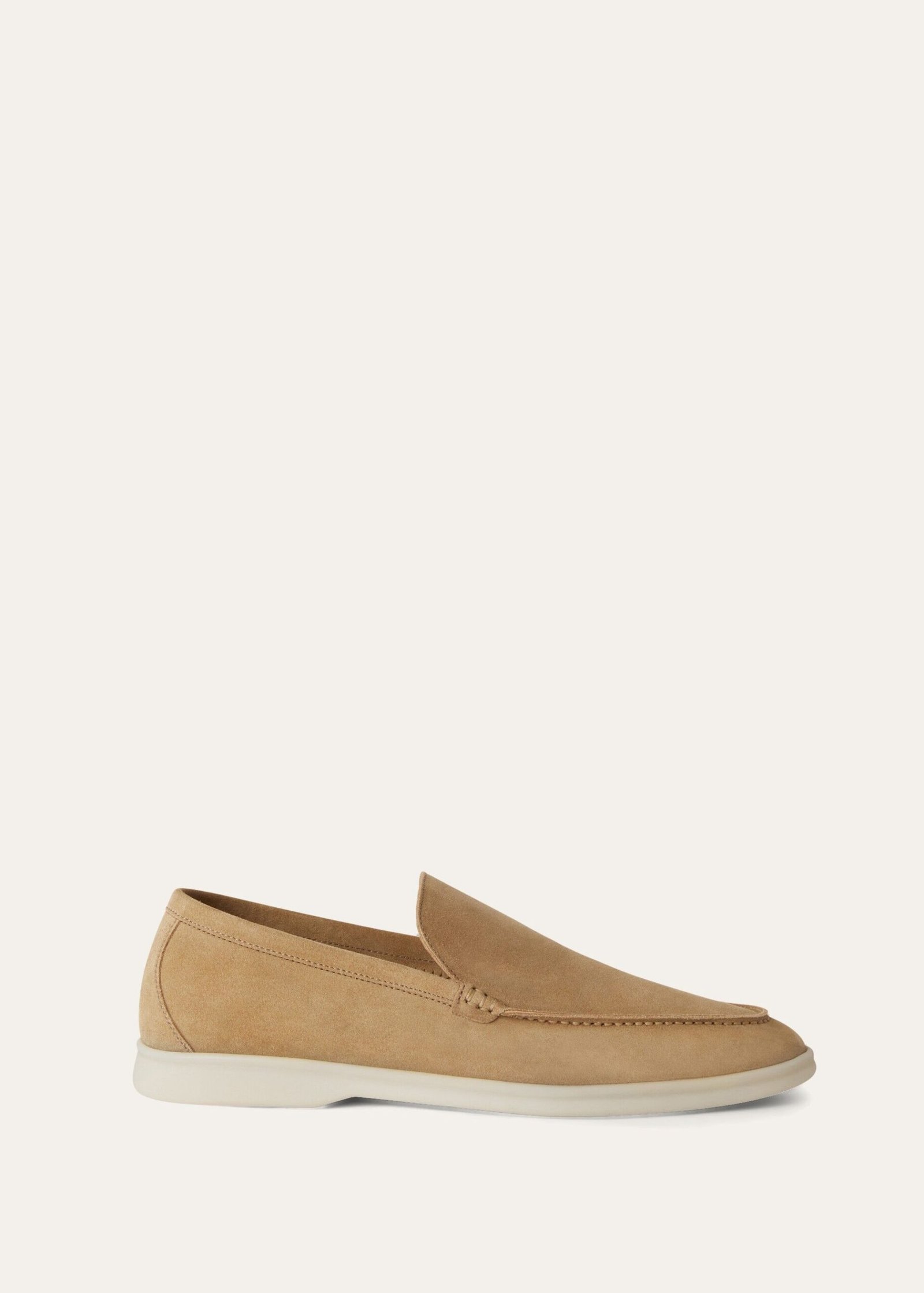 Loro Piana Summer Walk Loafer Suede Light Wood Smoke - Image 2