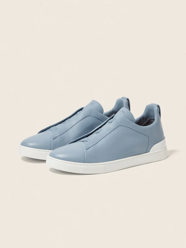 Zegna Light Blue TRIPLE STITCH™ SECONDSKIN SNEAKERS - Image 3
