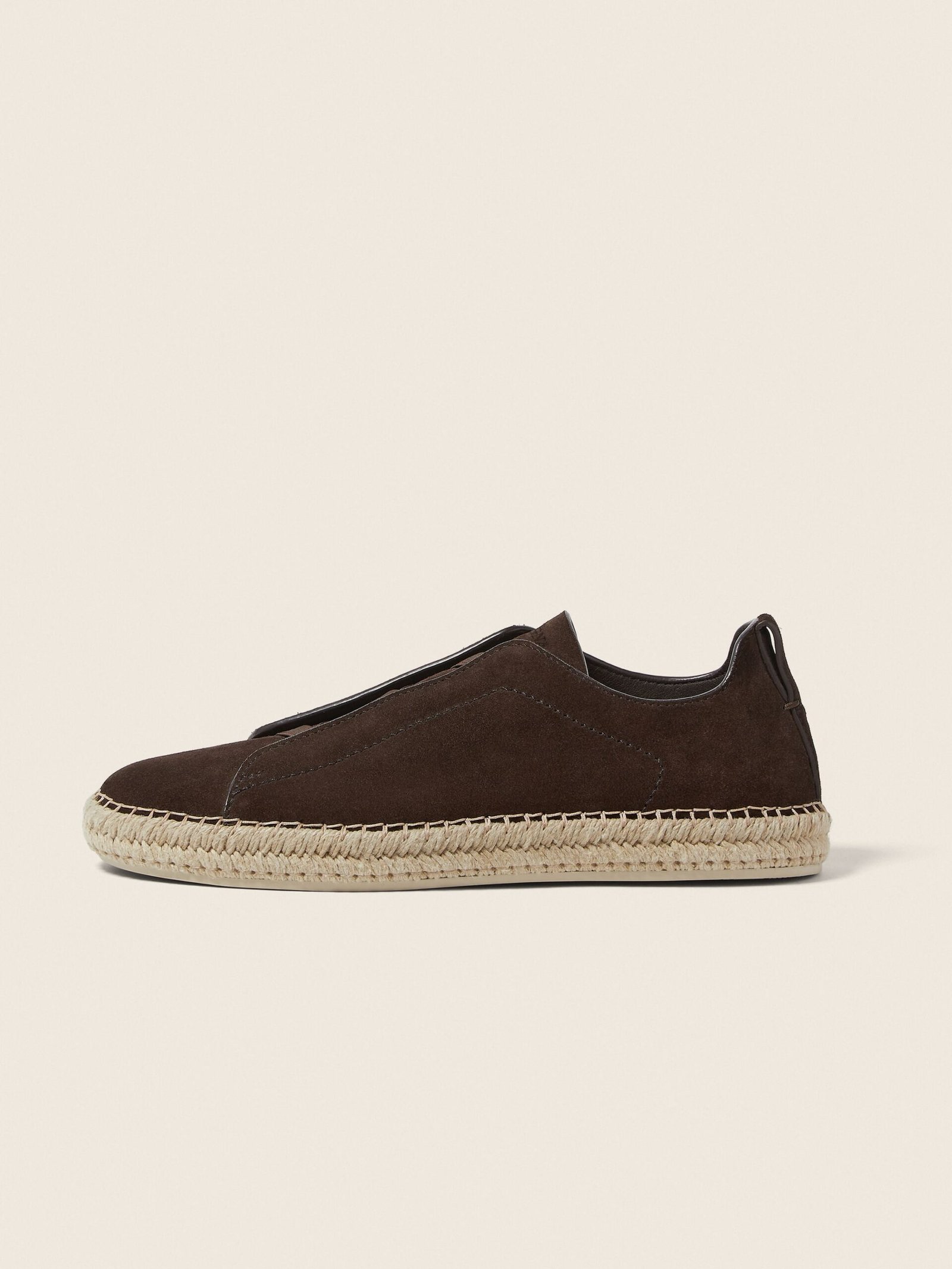 Zegna Dark Brown Suede Triple Stitch™ Espadrilles - Image 2