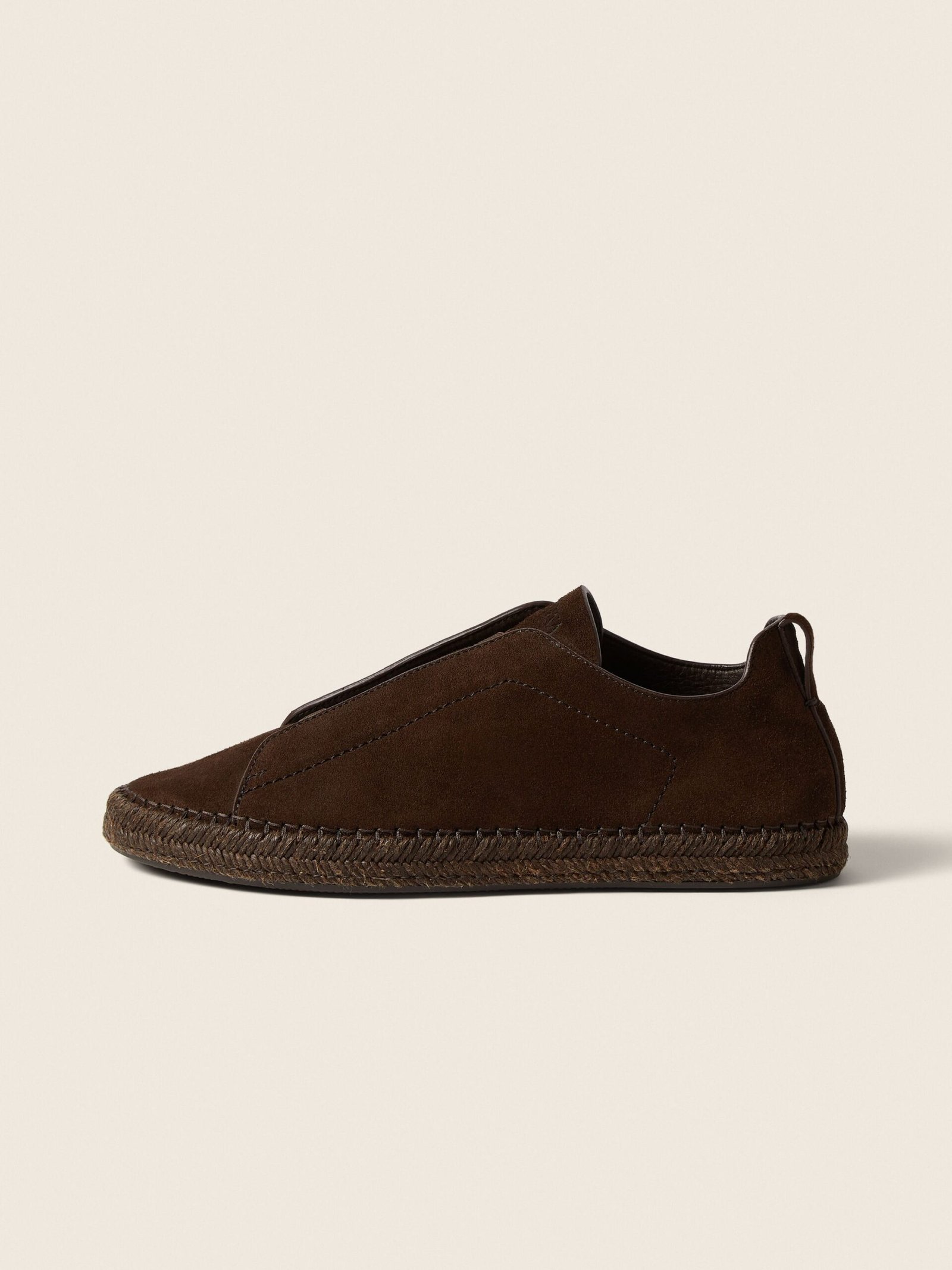 Zegna Dark Brown Suede Triple Stitch™ Espadrilles - Image 2