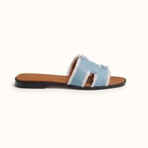 Hermes Oran Sandal Bleu Clair Fanky