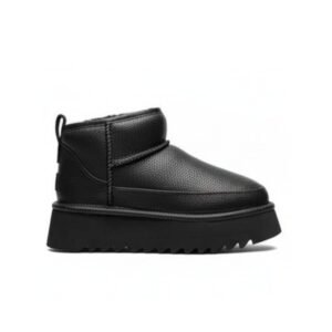Platform Zipper Ankle Black