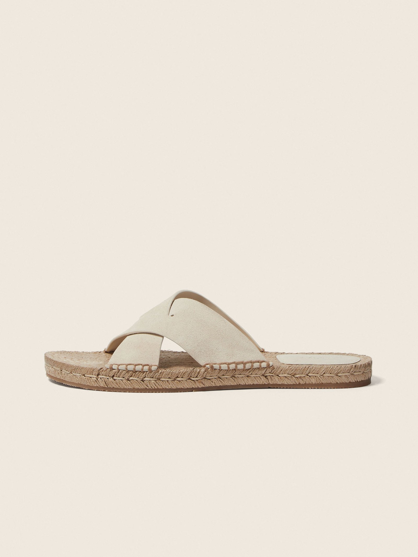 Zegna Off White Suede Espadrille Sandals - Image 2