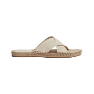 Zegna Off White Suede Espadrille Sandals